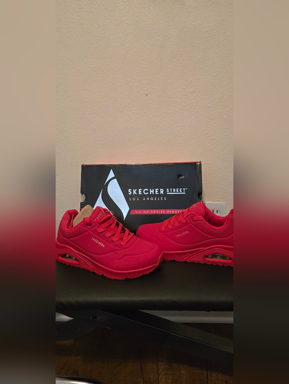 Skechers Red Athletic Sneakers